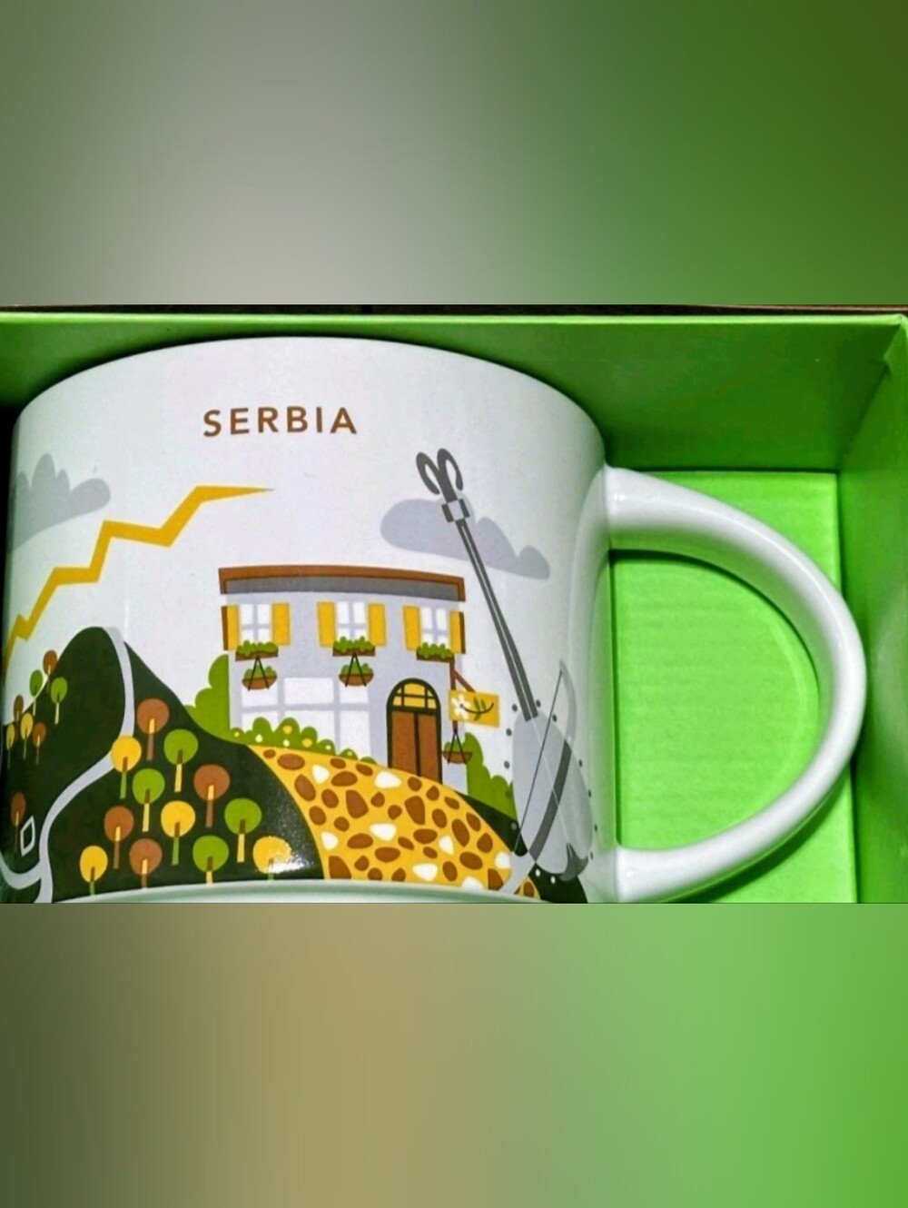 Serbia 🇷🇸 Starbucks coffee Cup Mug You Are Here Collection Ceramic 414ml NIB